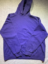 Vintage Made In USA Nutmeg Mills Blank Hoodie Pullover XL Fit Purple