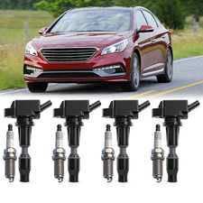 Set of 4 Ignition Coil Spark Plug For 2015-2019 Hyundai Sonata 2.0L/2.4L UF764