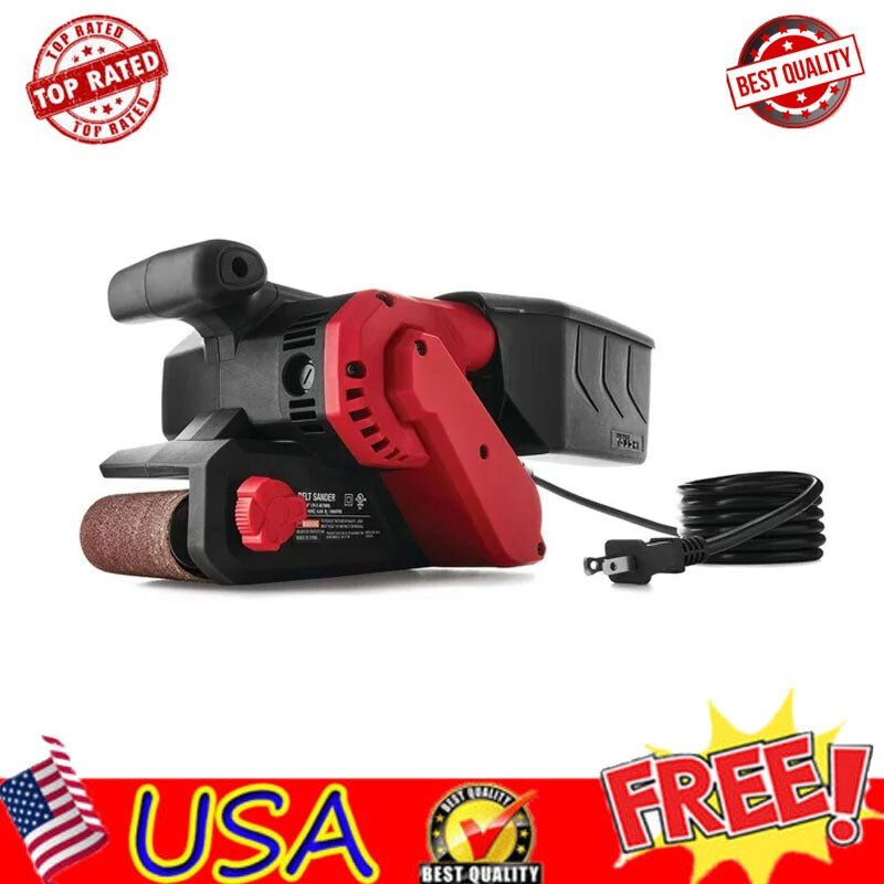 6A Electric Belt Sander with 2-Way Dust Collection for Woodworking
