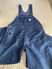 Vintage Big Mac Men's Work Wear Denim Overalls Dark Wash Size 42x28 EUC
