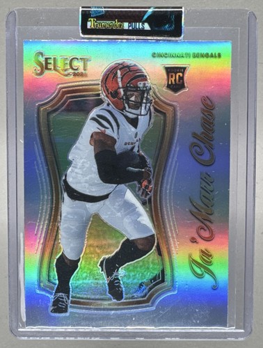 Ja'Marr Chase 2021 Panini Select #47 Silver Prizm Rookie RC Concourse