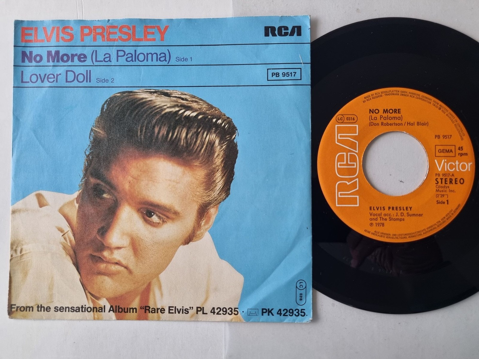 Elvis Presley - No More (La Paloma) 7'' Vinyl Germany