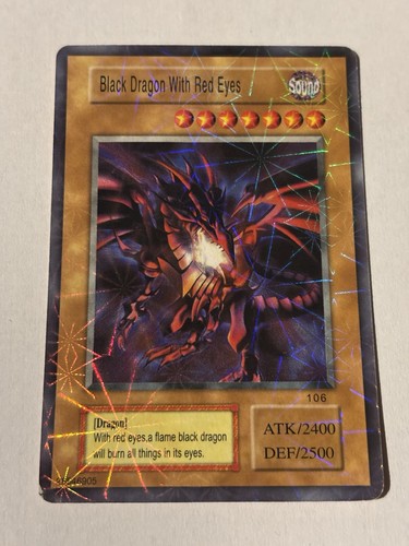 Yu-Gi-Oh! TCG Fake Karte Schwarzer Drache mit roten Augen