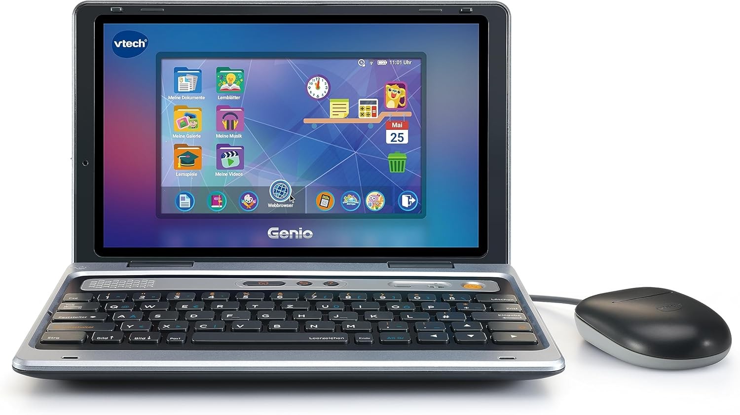 Vtech Genio Lernlaptop XL – Lerncomputer mit großen 7"-LCD-Bildschirm mit
