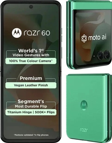 MOTOROLA Razr 60 (PANTONE Spring Bud, 256 GB) (8 GB RAM)-GLOBAL VERSION - 第 1/21 張圖片