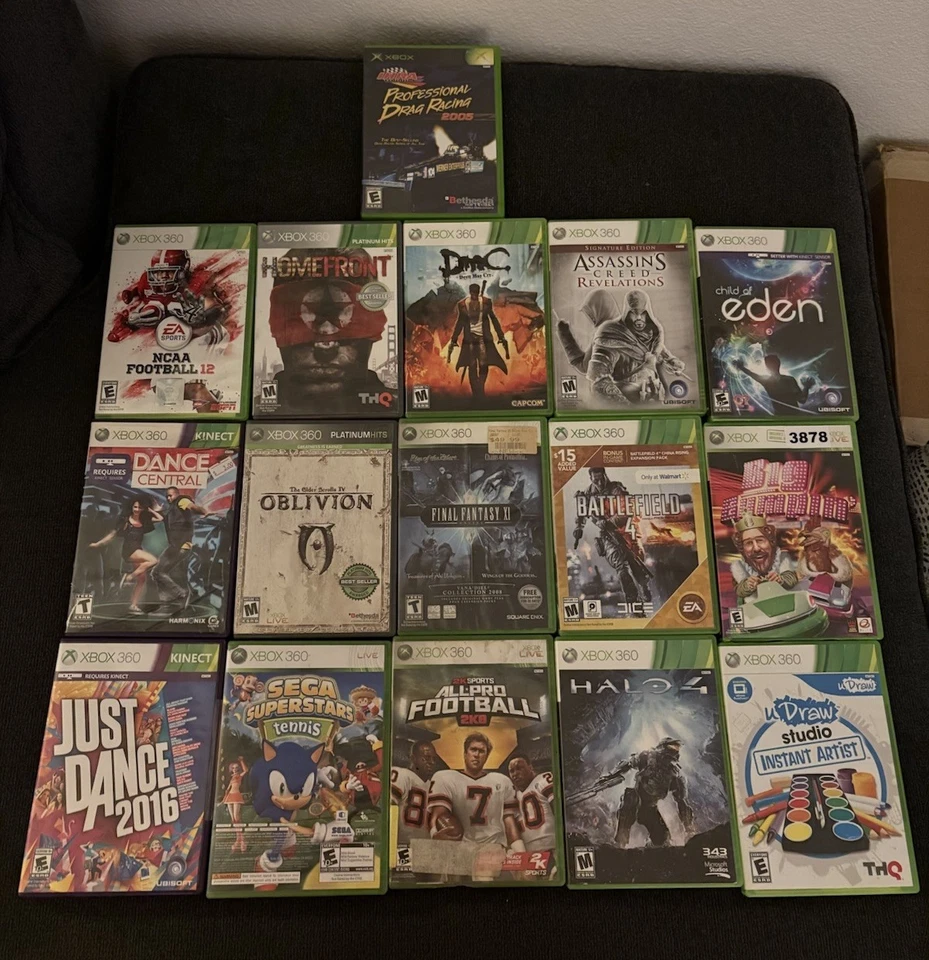 Microsoft Xbox 360 Game Lot Of 48 - Halo, Skyrim, Resident Evil, Rayman, COD…. - Image 3 of 4