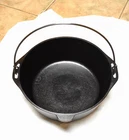 Vintage Lodge #8 Cast Iron Dutch Oven restored w/original bail handle 1940-60's