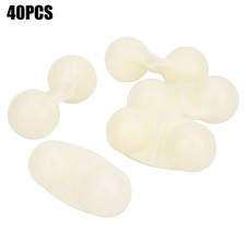 (White)40Pcs Fishing Double Rattle ABS Catfish Rattles Fishing Beads Fishin XO