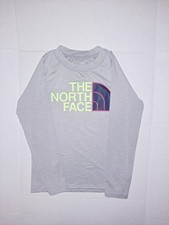 The North Face Sun Protection T-shirt Boys S 10/ 12 Gray UV UPF 40 Long Sleeve