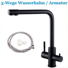 3-Wege  Wasserhahn LUX Black  2x Leitungswasser & 1x GefiltertesSuper