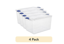 (4 pack) Sterilite 66 Quart Large Latching St...
