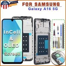 For Samsung Galaxy A16 5G Incell / OLED Display LCD Touch Screen Digitizer Frame