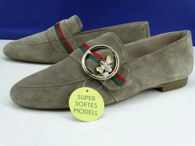 Paul Green Mocassins Ballerines Slipper Femme Chaussures Cuir Gr 38 UK 5 - Photo 1/4