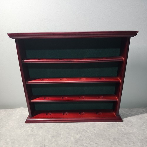 Wooden Golf Ball 4 Shelf Display Rack Holds 16 Balls 12.75" x 10.75" Wall Mount
