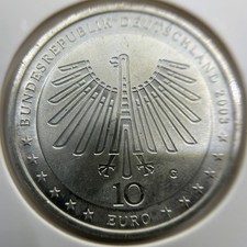 2003 Germany 10 Euro Silver Coin - Uncirculated - Gottfried Semper
