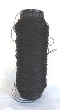 Kreinik Metallic Thread Black 005C - 12 Tapestry Braid 450M Cone