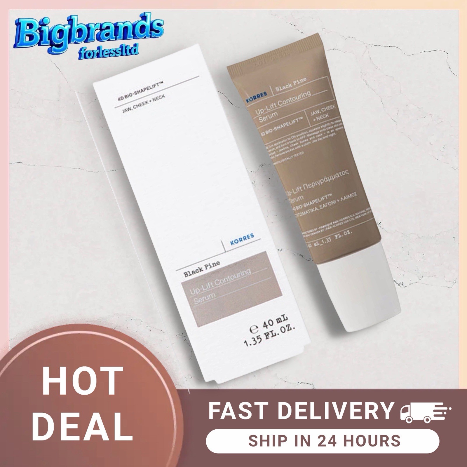 KORRES Black Pine 4D Bioshapelift Up-Lift Contouring Serum 40ml RRP £66