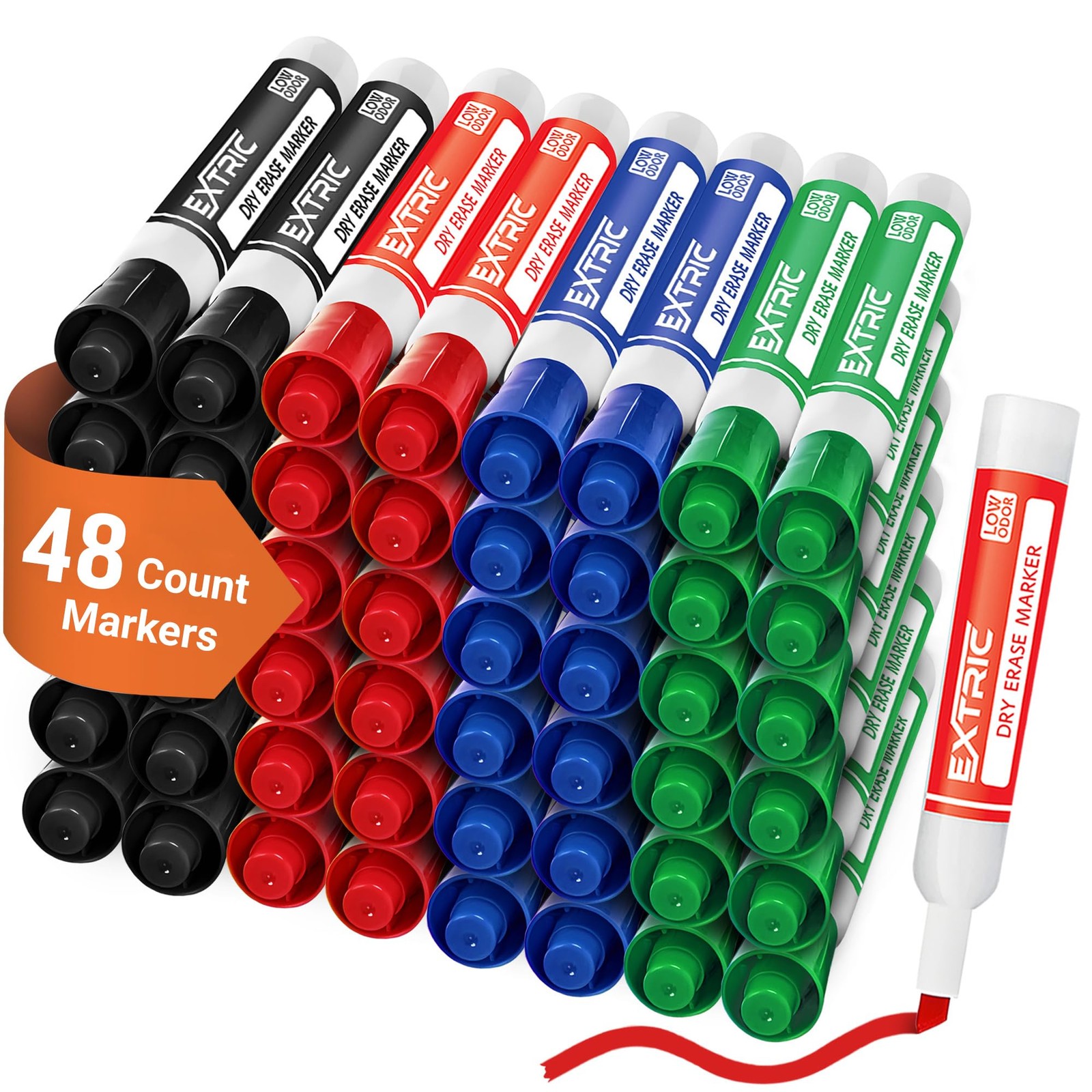 Bulk Set Of 48 Whiteboard Markers Bulk 4 Colors Chisel Tip .