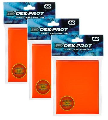DEK PROT Pokemon/Magic Size Card Sleeves x 3 - 180 Sleeves tota1 -  Tulip Orange