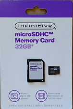 Infinitive 32GB microSDHC Memory Card  Includes SD Adapter   Stores Photos  HD