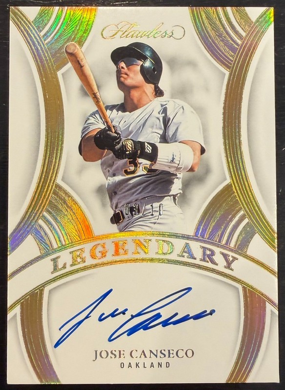 2025 Panini Flawless Jose Canseco Legendary Signatures Gold Auto /10