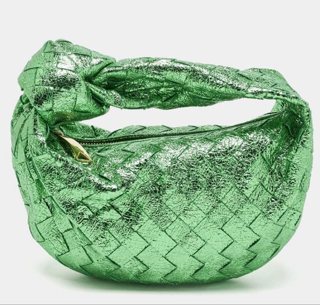 Bottega Veneta Jodie Mini Jodie Green Metallic Used Accessories