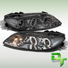 Smoked 03-06 Mazda 6 Mazda6 Ccfl Halo Projector Headlights Wdaytime Drl Led