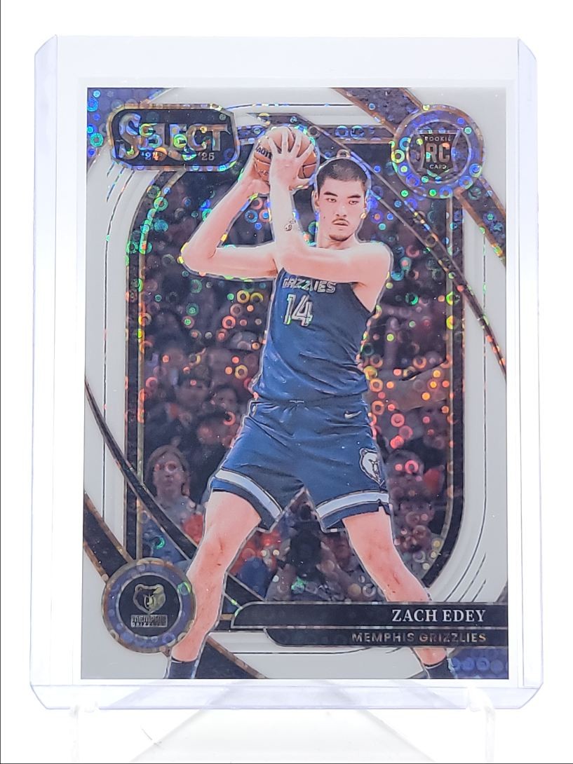 ZACH EDEY 2024-25 SELECT COURTSIDE ROOKIE WHITE DISCO PRIZM RC /75 Q6196