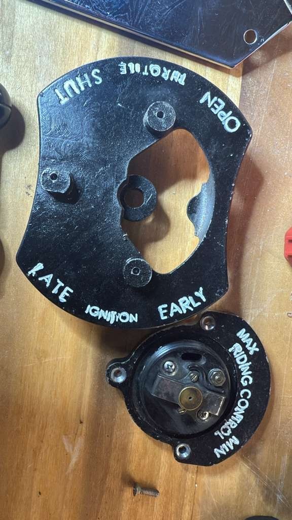 1930 Rolls Royce steering column  throttle governor ignition control plate 