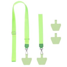 2Pcs Phone Lanyard with Wrist Strap and 4 Patches, Light Green