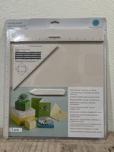 Martha Stewart Crafts Scoring Board 3 Piece For Envelopes Cards New