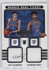 2022-23 Contenders Rookie Ticket Dual Swatches Chet Holmgren Ousmane Dieng 14rh