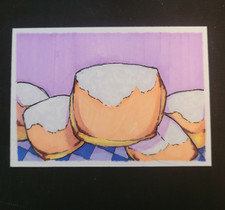 ACEO Original Alcohol Ink Art 2.5x3.5 - "Southern Pillows" Beignets by K. Bundy
