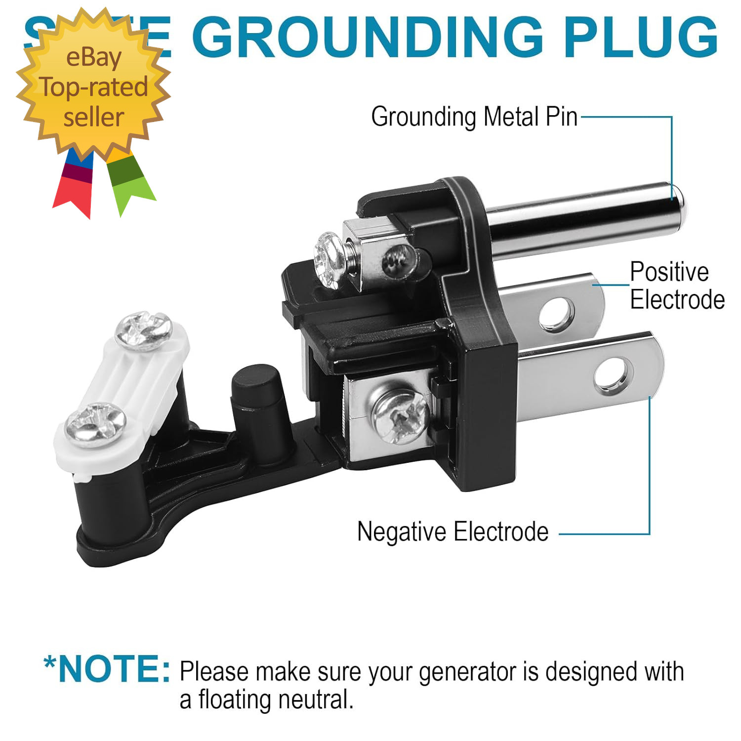 Electrical Replacement Plugs Male End Extension Cord 125V 15A 2Pole 3Wire 2 Pole