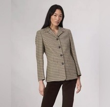 RAG  Bone Drew Italian Houndstooth Wool-Blend Blazer MSRP 598