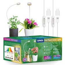 Grow Lights for Indoor Plants, ETL Listed Pot Clip LED Plant Lights for 2-Pack