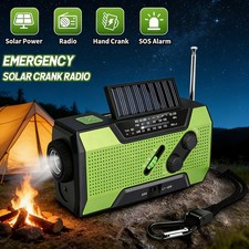 20000mAh Solar Hand Crank Emergency Radio AU FM/AM USB Charger & LED Torch