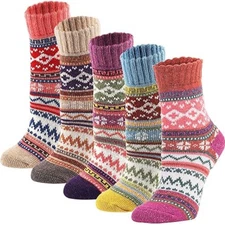 PERFECT PACKAGE: 5 Pairs Multicolor Socks( as picture show) With Good Package