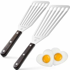 2 Pack Fish Spatula Stainless Steel,Flexible Metal Spatula Perfect for Flippi...
