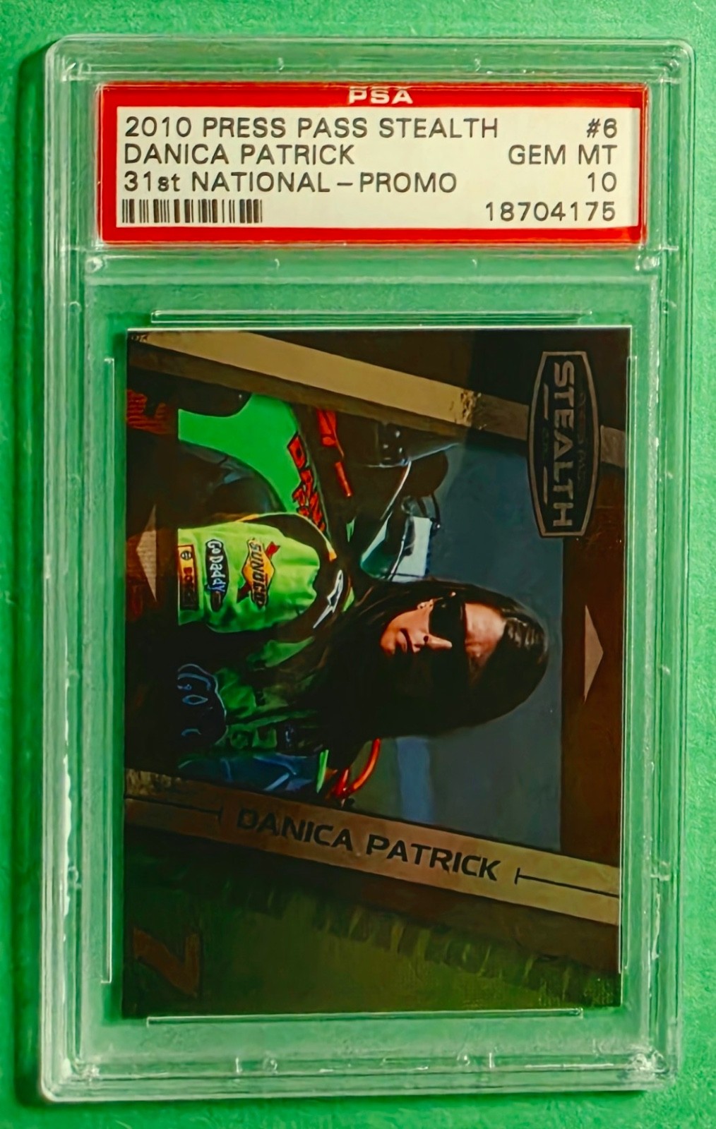 2010 Press Pass Stealth Danica Patrick 31st National Promo #6 Racing Card PSA 10 view 1