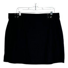 Rafaella Comfort Black Skort XXL Grommet Lace Up Detail Stretch Active Casual