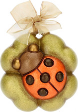 - Miniformella Con Coccinella Su Quadrifoglio in Ceramica Decorata a Mano, Ceram