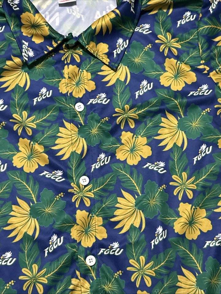Florida Gulf Coast University Hawaiian Floral Shirt Size XL FGCU SGA? - Image 2 of 3