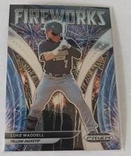 2021 Panini Prizm Draft Picks Luke Waddell #F-LW Fireworks Silver Yellow Jackets