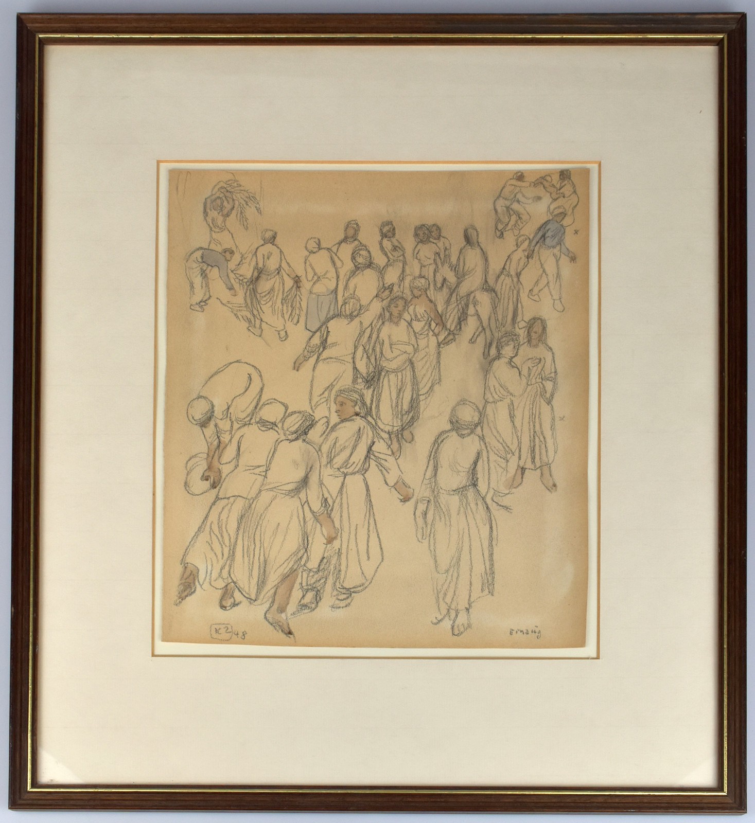 Carpenter, Move In. [19]48. [Signed Watercolour, Drawing, Framed].
