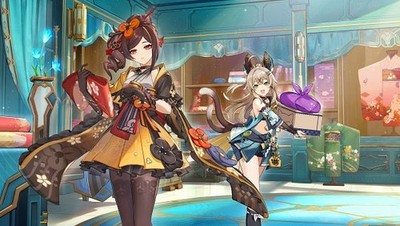 Anime chiori kirara genshin impact back bow beads Playmat Gaming Mat Desk 9112