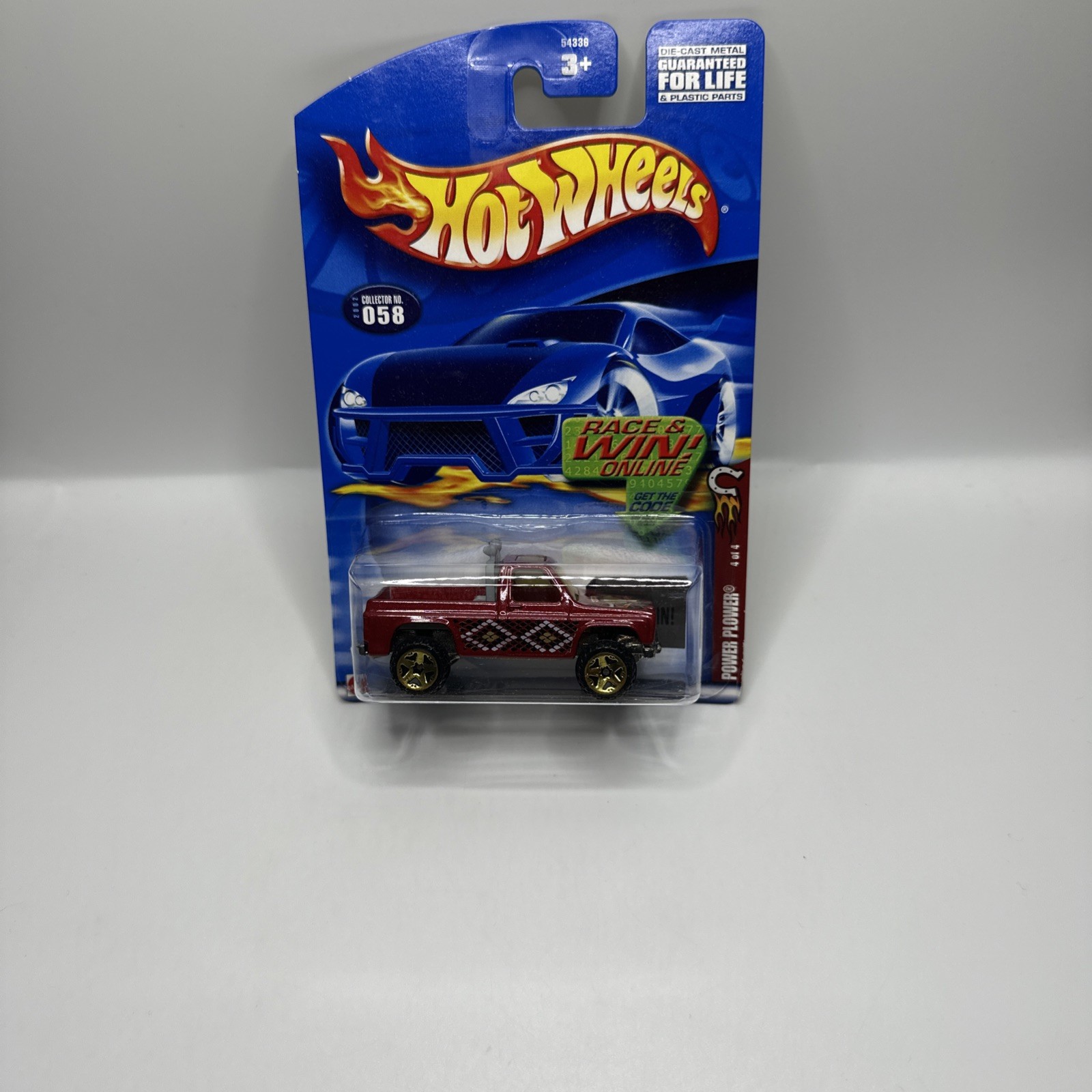 2002 Hot Wheels #58 Power Plower Dark Red 4/4 Wild Frontier Series FAST SHIPPING