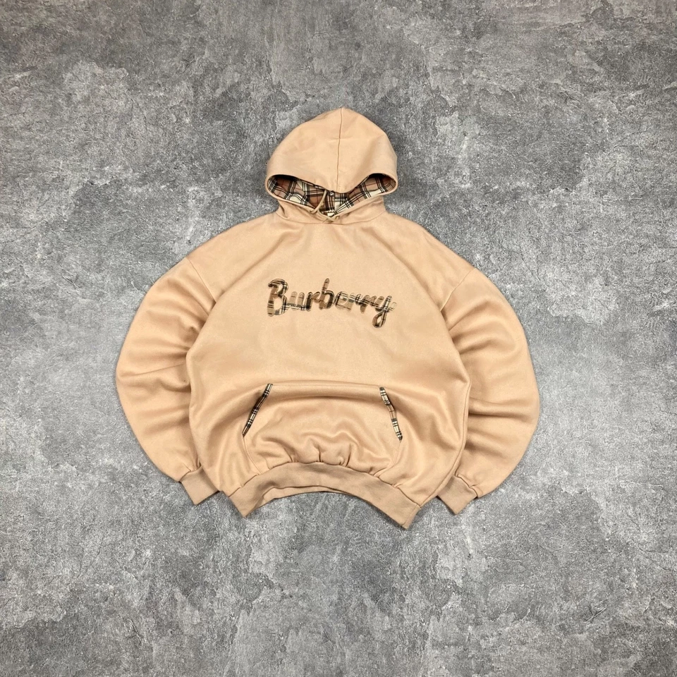 Sweat à capuche vintage Burberry Thomas Burberry Big Logo taille M - Photo 1/4