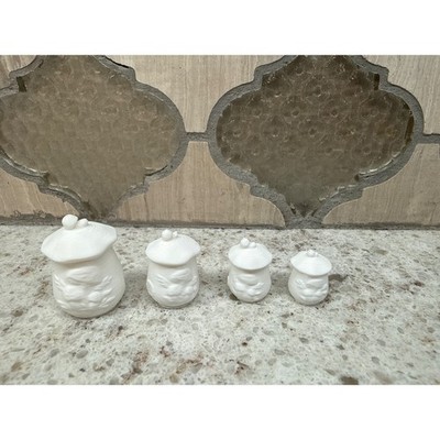Miniature merry Mushroom Canister Set 4 Dollhouse Accessory Tiny Decor 3D print