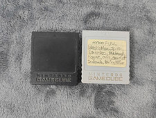 Lot Of 2 OEM Nintendo GameCube Memory Card Blocks Black DOL-014  DOL-008 Gray